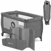 Lionelo Stefi Plus Παρκοκρέβατο Gray Multicolour 5903771704212