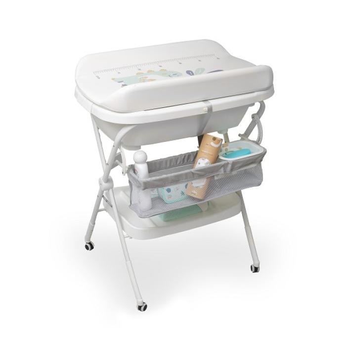 Interbaby Μπανιέρα-Αλλαξιέρα Με Γλύστρα Dino White