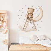 Sipo wall stickers Teddy bear on a ladder