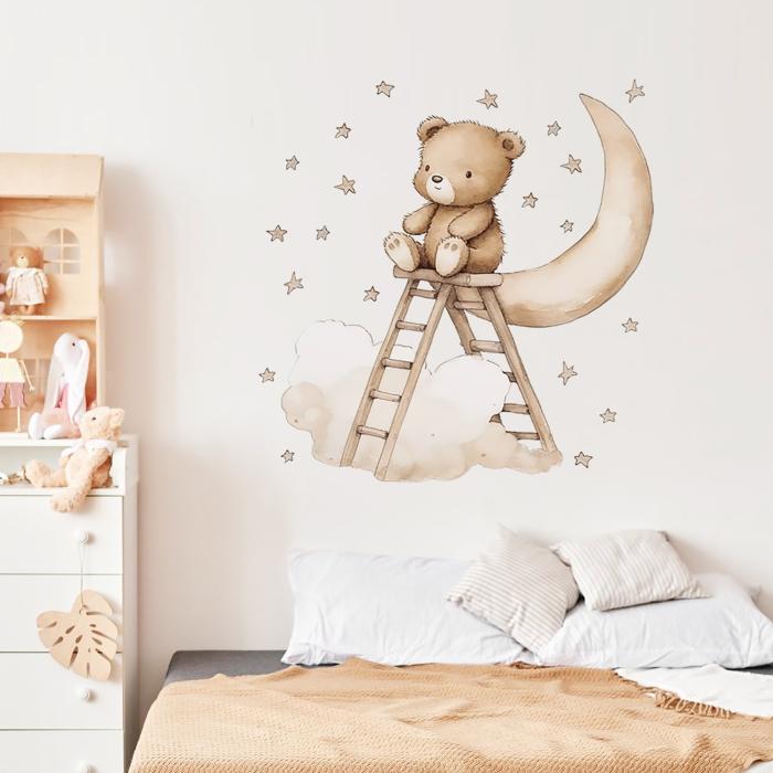Sipo wall stickers Teddy bear on a ladder