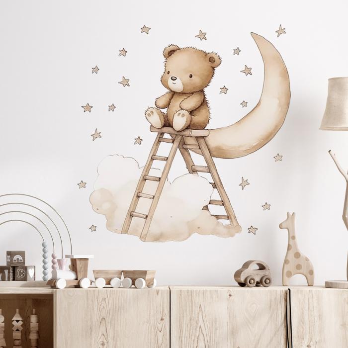 Sipo wall stickers Teddy bear on a ladder