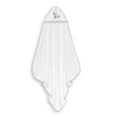 Interbaby Bear Μπουρνούζι Κάπα & Καπέλο Μπάνιου White-Blue