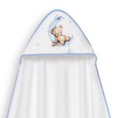 Interbaby Bear Μπουρνούζι Κάπα & Καπέλο Μπάνιου White-Blue