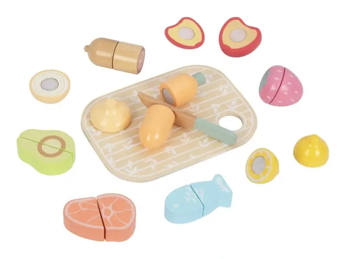 EliNeli Montessori Κουτί παιχνιδιών κοπής φρούτων 3 σε 1