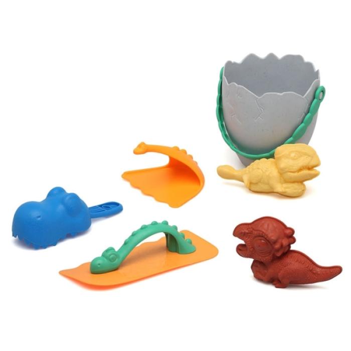 Σετ Κουβαδάκια Παραλίας Jurasic Γκρι 6τμχ. 18+M.