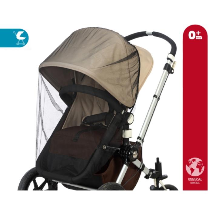 Κουνουπιέρα Καροτσιού-Λίκνου Mαύρη 130x42εκ.