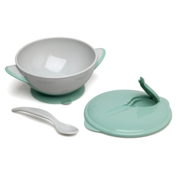 Μπολάκι με Κουταλάκι και Βεντούζα 300ml.Μέντα 6+Μ