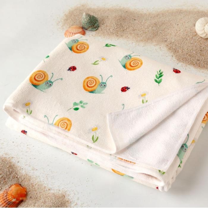 Πετσέτα Παραλίας Microfiber Snail Εκρού 75x150εκ.