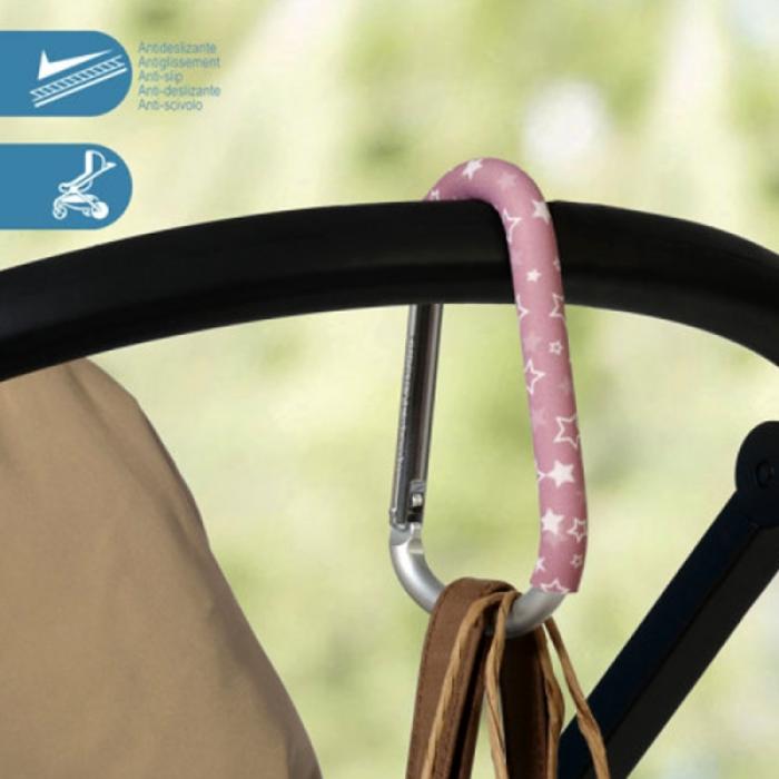 Μεταλλικός Γάντζος Καροτσιού Ροζ