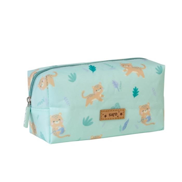 Αδιάβροχη Κασετίνα Saro Jungle Cheetahs 18x17x8εκ.