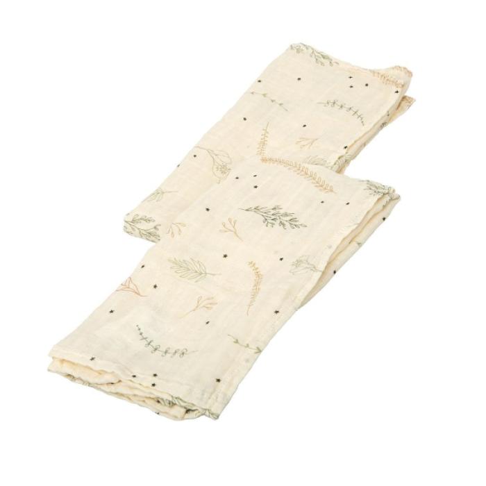 Πάνες Αγκαλιάς Μουσελίνα Botanic Σετ 2τμχ 60x60cm.