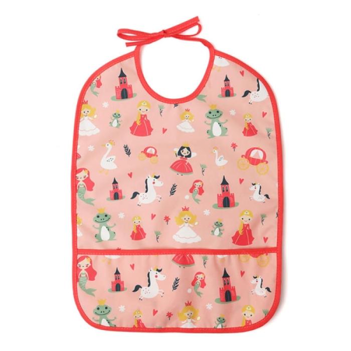 Αδιάβροχη Σαλιάρα με τσέπη Tales Ροζ