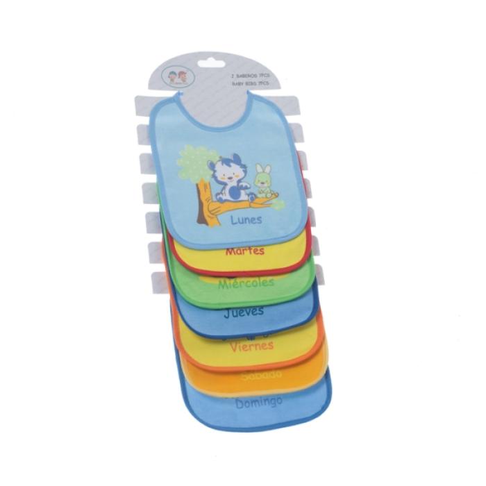 Σετ Σαλιάρες Spanish Days Cotton Σιέλ 7τμχ