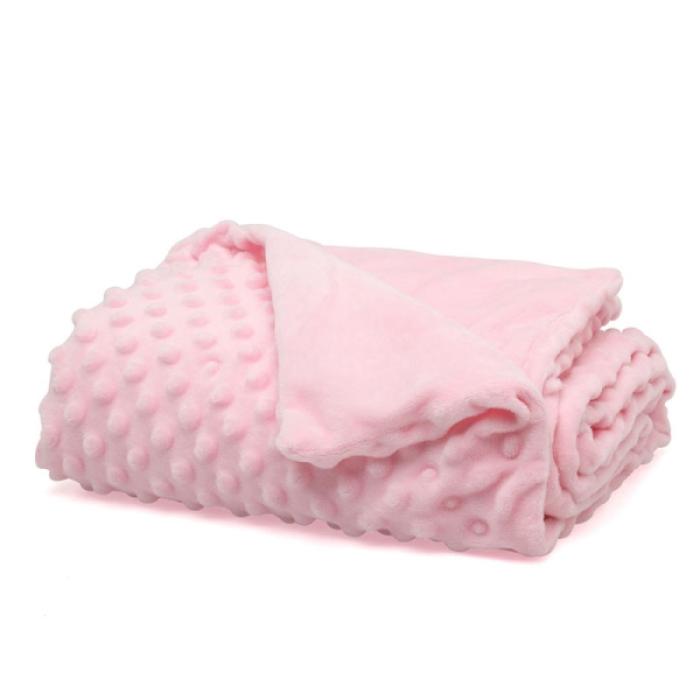 Κουβέρτα Αγκαλιάς Minky Soft Ροζ 80x110 εκ.