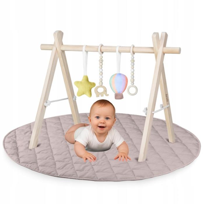 Lionelo Anis Set Ξύλινο Γυμναστήριο με Χαλάκι & Παιχνίδια