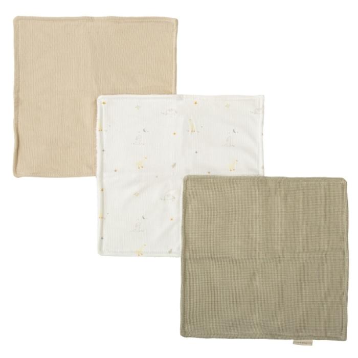 Λαβέτες Μωρού Οργανικό Βαμβάκι Happy Forest 3τμχ.