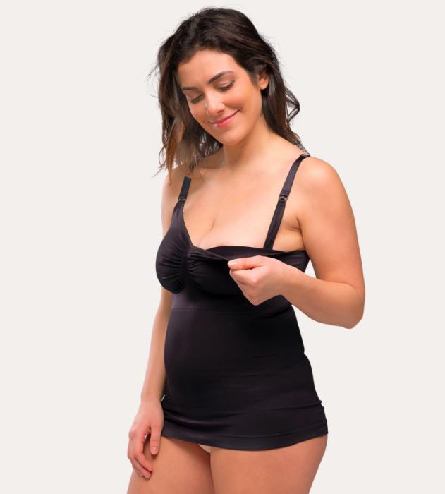 Carriwell Τοπ Θηλασμού χωρίς ραφές (Μπλουζοσουτιέν) - ΜΑΥΡΟ - L