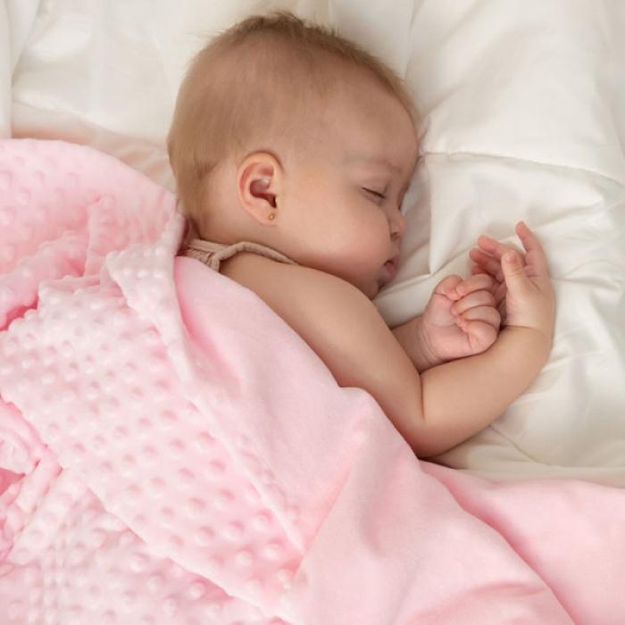 Κουβέρτα Αγκαλιάς Minky Soft Ροζ 80x110 εκ.