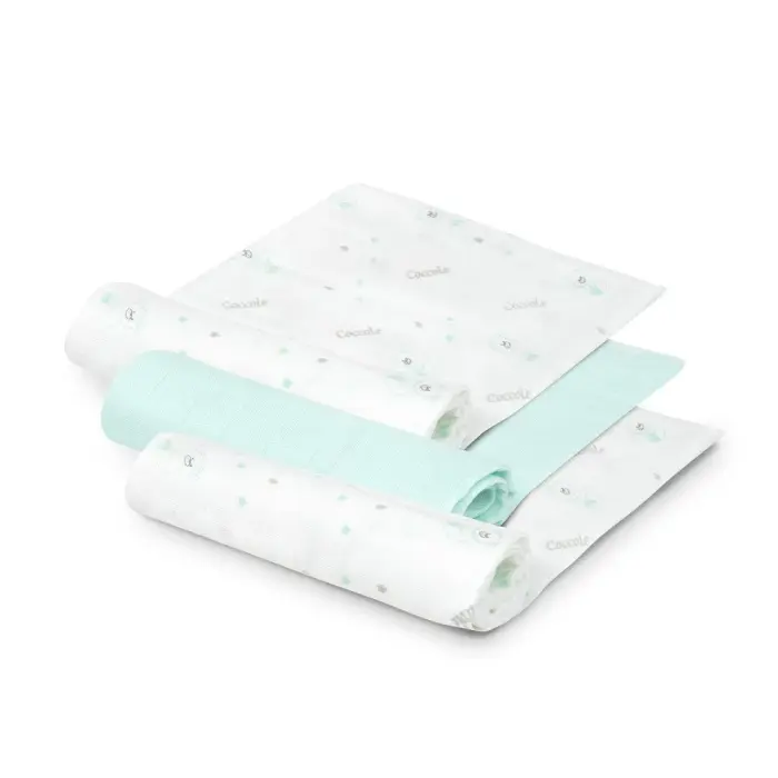 Interbaby Πάνες Αγκαλιάς Bear Bamboo 55×70 Σετ 3 Τεμ Mint