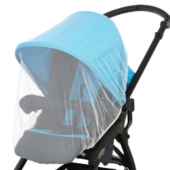 Κουνουπιέρα Καροτσίου-Λίκνου Λευκή 130x42εκ.