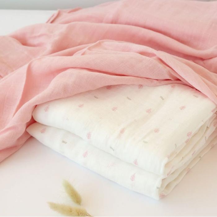 Μουσελίνα Bamboo Petit Pink 120x120cm. 2τμχ.