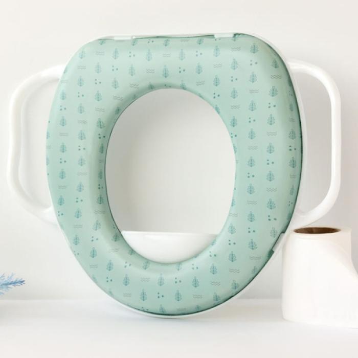 Εκπαιδευτικό Κάθισμα Λεκάνης Μαλακό με Χερούλια Μέντα 12+Μ