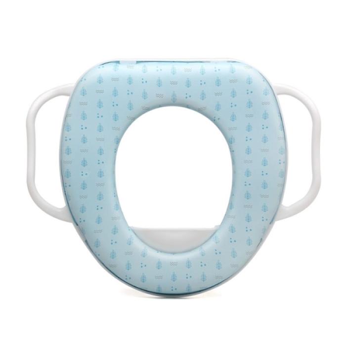 Εκπαιδευτικό Κάθισμα Λεκάνης Μαλακό με Χερούλια Σιέλ 12+Μ