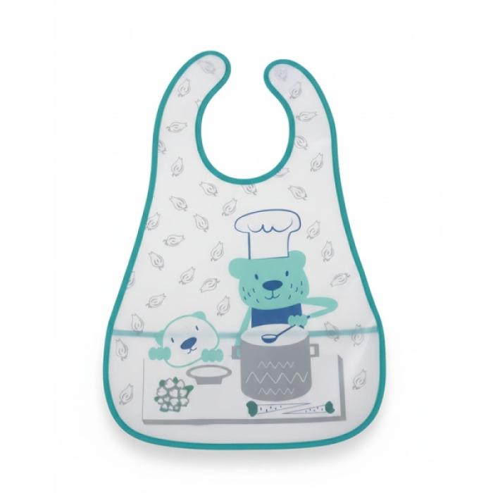 Αδιάβροχη Σαλιάρα PEVA με Τσέπη "Little Chef"