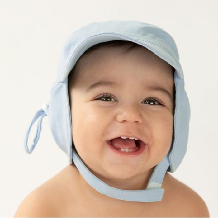 Καπέλο με προστασία UPF50 Σιέλ 6-12 μηνών