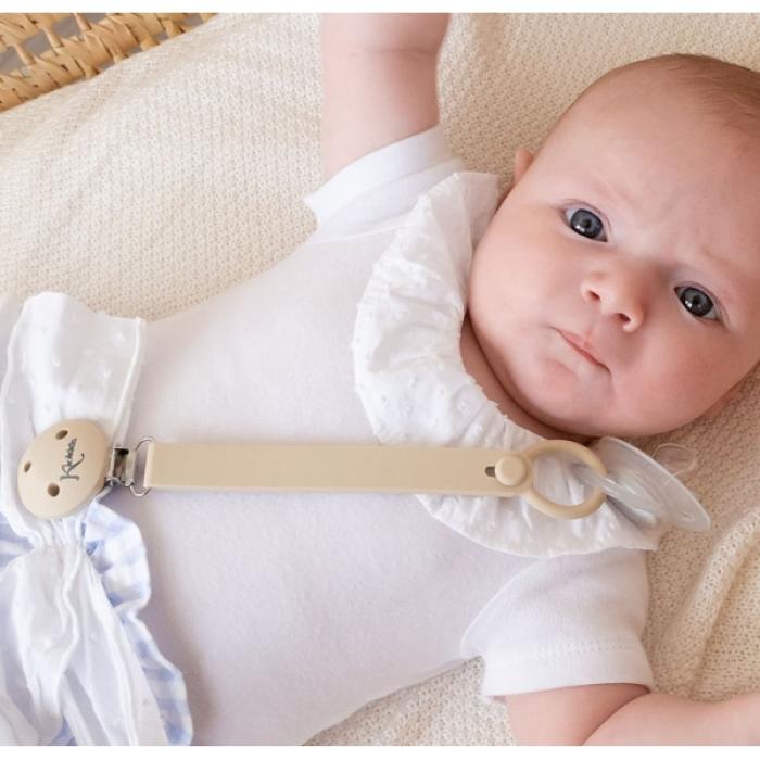 Κλιπ Πιπίλας Σιλικόνης Μπεζ 0+M