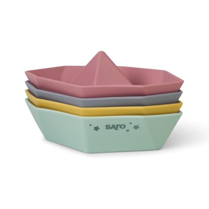 Παιχνίδι Μπάνιου Καραβάκια Origami Σιλικόνης Σετ. 4τμχ.