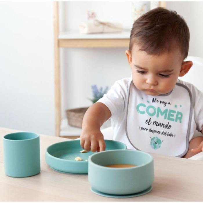 Σετ Φαγητού Σιλικόνης 3τμχ | Μέντα
