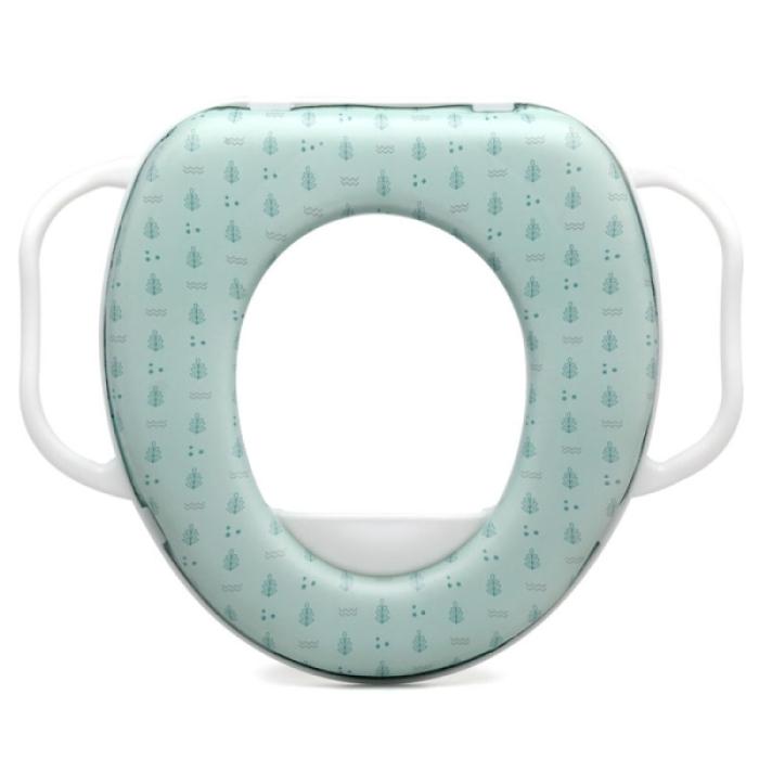 Εκπαιδευτικό Κάθισμα Λεκάνης Μαλακό με Χερούλια Μέντα 12+Μ