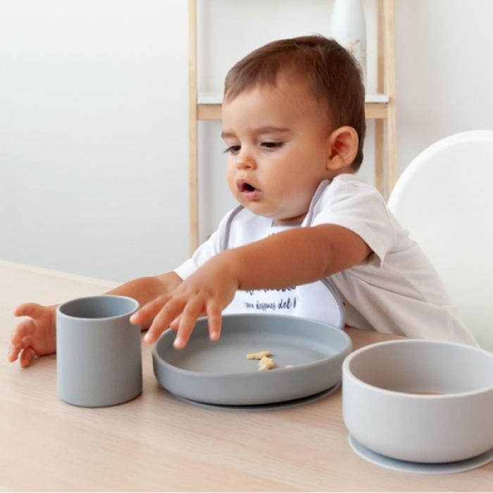 Σετ Φαγητού Σιλικόνης 3τμχ | Γκρι