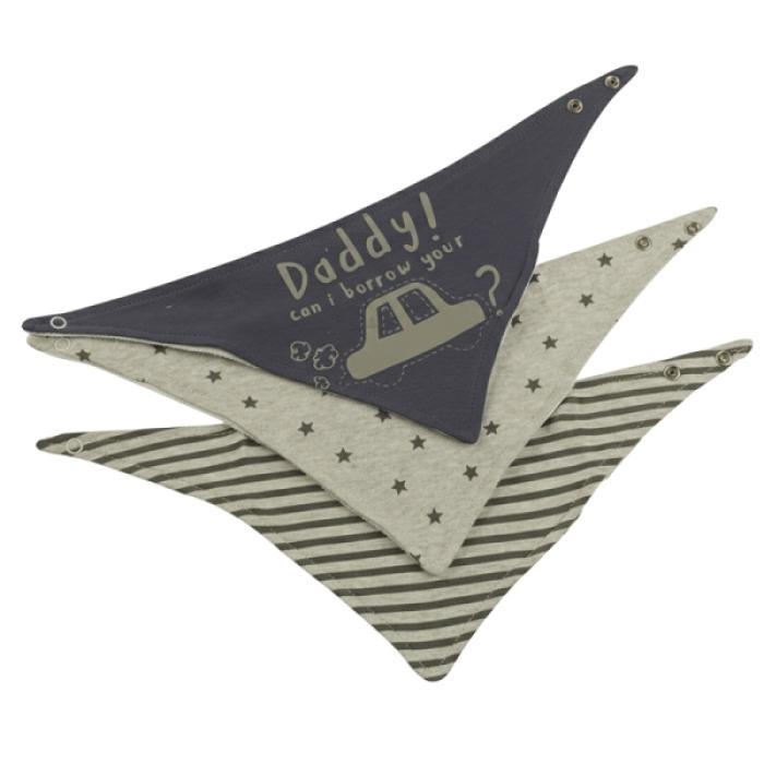 Σαλιάρες Μπαντάνες Daddy's Car 3τμχ.