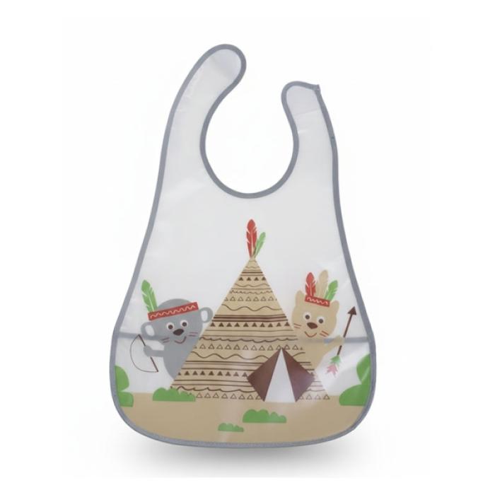 Αδιάβροχη Σαλιάρα PEVA με Τσέπη "Little Indians"