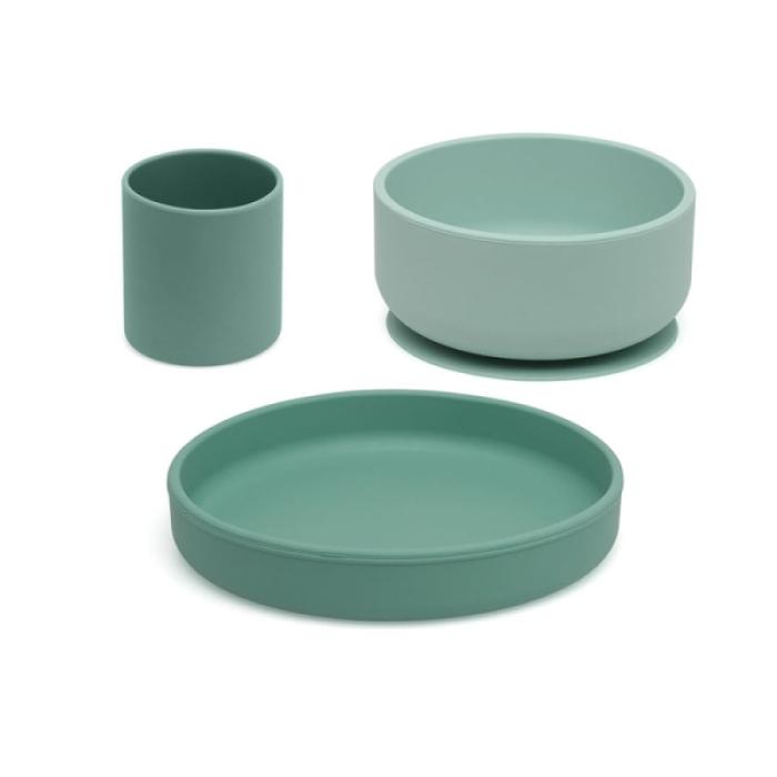 Σετ Φαγητού Σιλικόνης 3τμχ | Μέντα