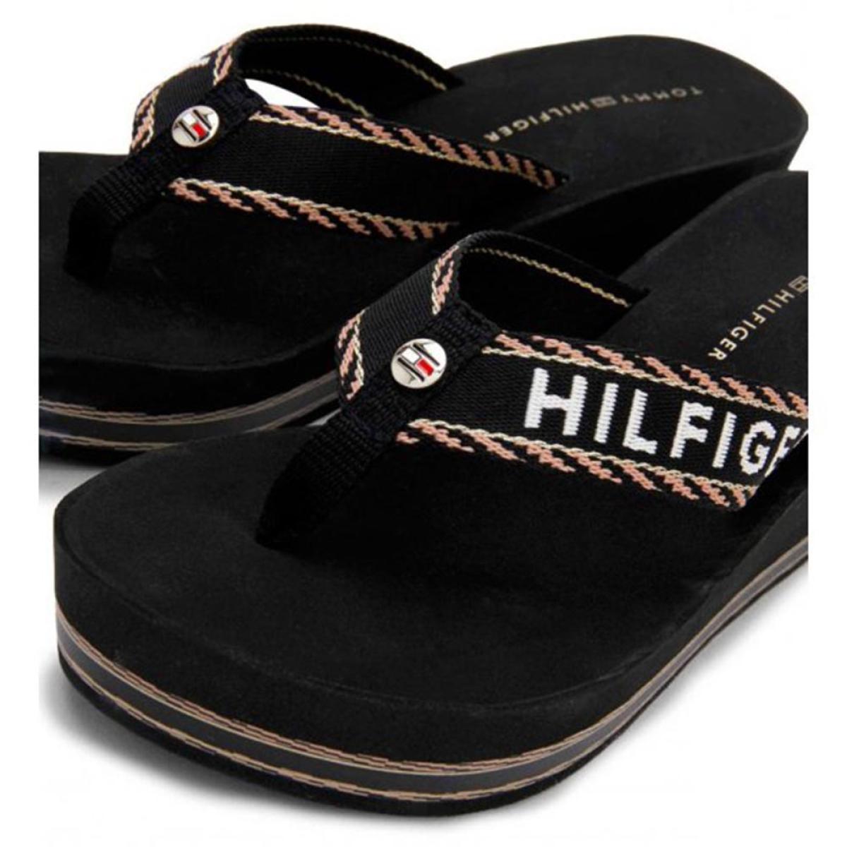Γυναικείες σαγιονάρες TOMMY HILFIGER FW0FW07149 BDS Μαύρο