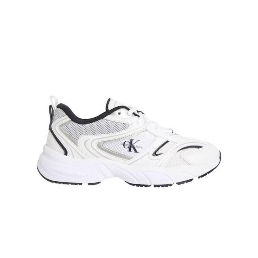 ΓΥΝΑΙΚΕΙΑ SNEAKERS CALVIN KLEIN YW0YW01807 01 ΑΣΠΡΟ ΜΑΥΡΟ