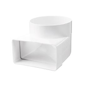 Αντάπτορας γωνία 90° Φ100 σε 110x55 mm (1518)