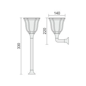 ΗΛΙΑΚΟ ΦΩΤΙΣΤΙΚΟ ΜΕ ΕΦΕ ΚΙΝΟΥΜΕΝΗΣ ΦΛΟΓΑΣ 1W