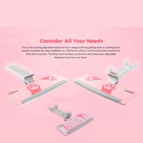 Gaming Αξεσουάρ Γραφείων - Eureka Ergonomic® ERK-AKB-02GY