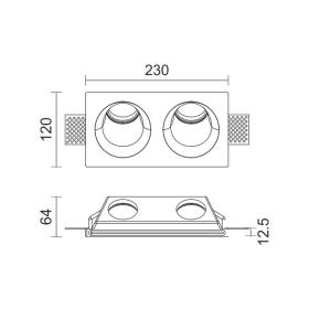 ΧΩΝΕΥΤΟ ΓΥΨΙΝΟ ΟΡΟΦΗΣ GU10 10W