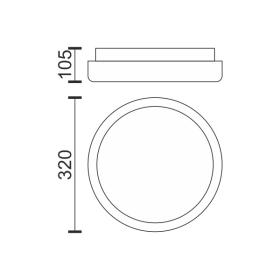 ΠΛΑΦΟΝΙΕΡΑ LED ΟΡΟΦΗΣ 18W 3000K