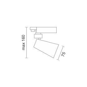 SPOT ΡΑΓΑΣ LED ΛΕΥΚΟ ΡΥΘΜΙΖΟΜΕΝΟ 12W 3000K