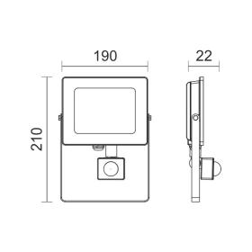 ΠΡΟΒΟΛΕAΣ ΑΝΙΧΝΕΥΤΗ ΚΙΝΗΣΗΣ SLIM LED SMD 50W 6000K