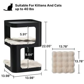 Πύργος Γάτας 3 Επιπέδων Και Βοηθητικό Τραπέζι - Eureka Ergonomic® ERK-P-CET03-B