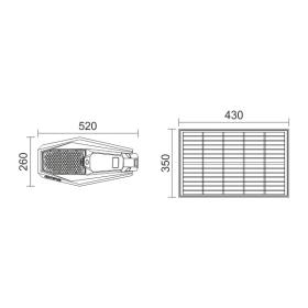 ΗΛΙΑΚΟ ΦΩΤΙΣΤΙΚΟ ΔΡΟΜΟΥ LED ΜΕ ΤΗΛΕΧΕΙΡΙΣΤΗΡΙΟ 100W 6000K