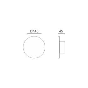 ΑΠΛΙΚΑ ΤΟΙΧΟΥ LED 8W 3000K