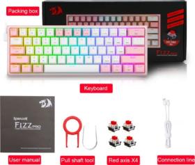 Gaming πληκτρολόγιο - Redragon K616-RGB Fizz Pro (Pink/White)